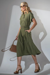 VESTIDO TECIDO MILITAR