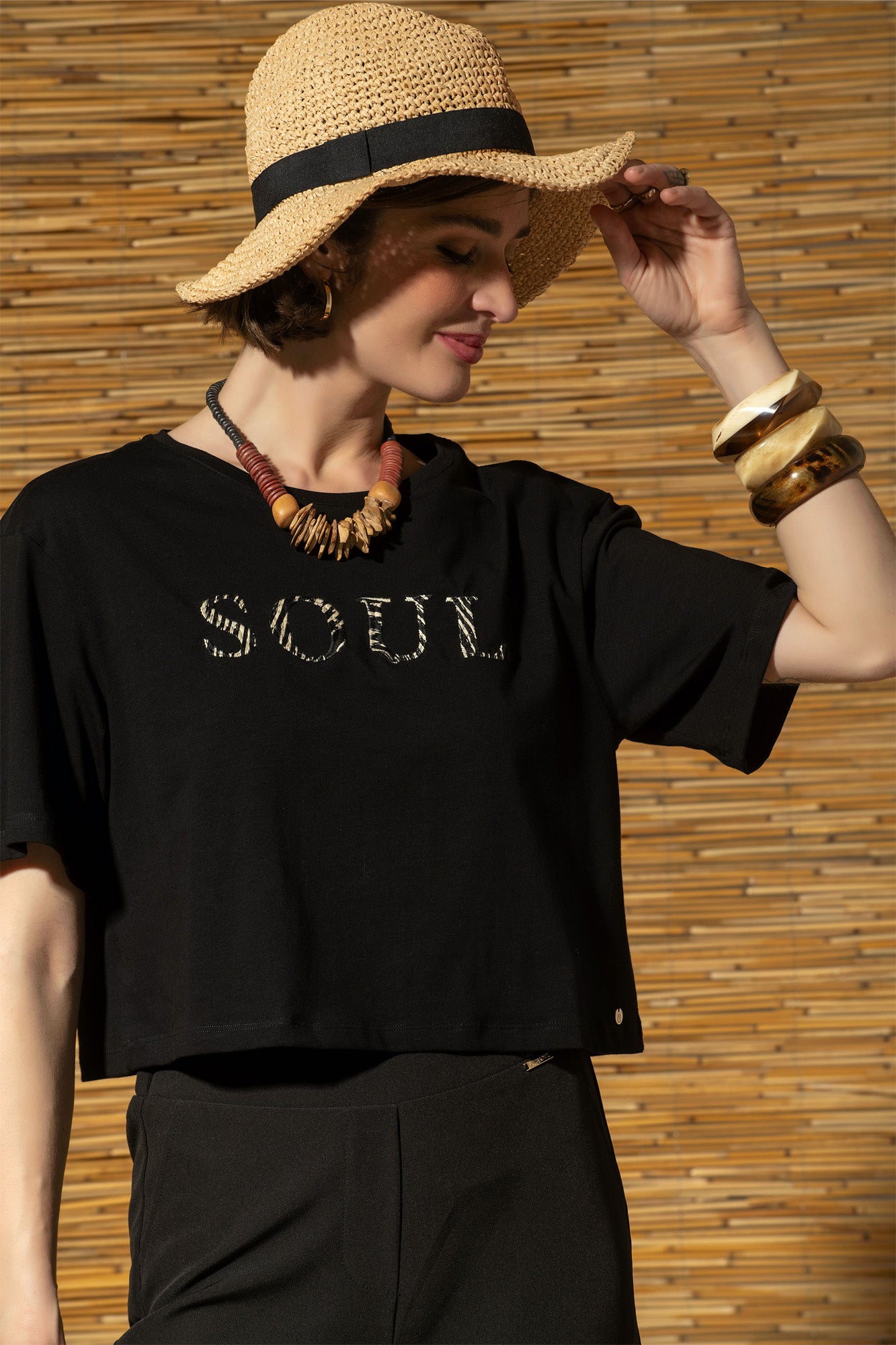 T-SHIRT MALHA CROP