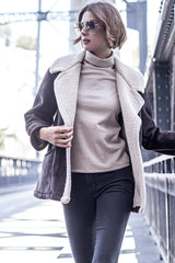 T-SHIRT À MANCHES LONGUES ET COL MONTANT