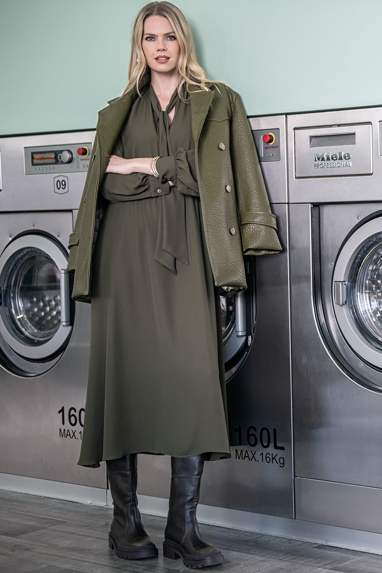 ROBE MIDI EN GEORGETTE