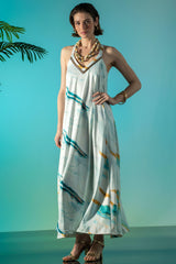 VESTIDO TECIDO COMPRIDO