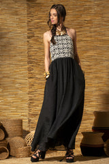 VESTIDO TECIDO COM CROCHET