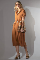 VESTIDO TECIDO MILITAR