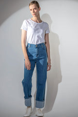 CALÇA DENIM WIDE LEG