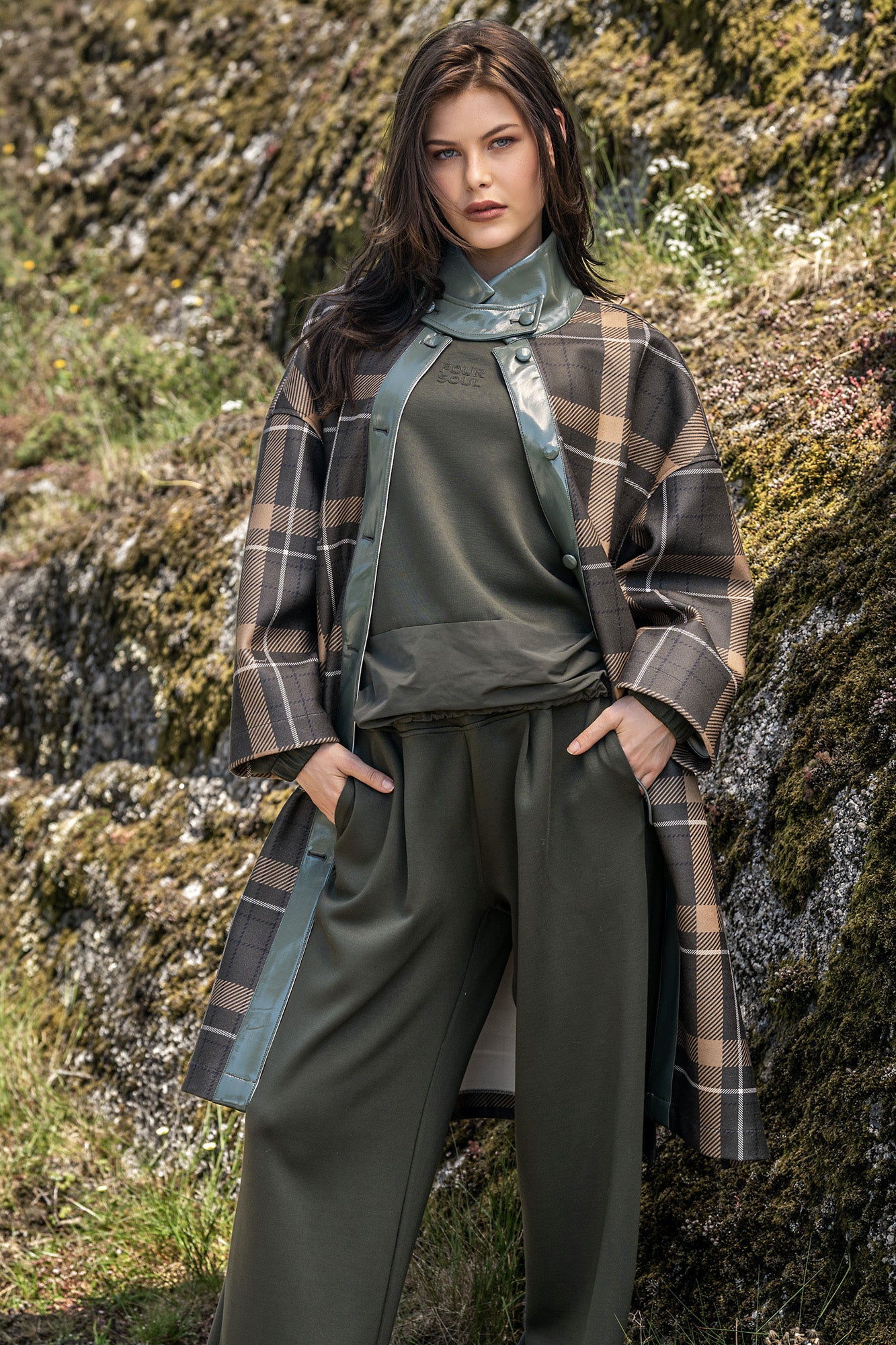 MANTEAU À CARREAUX DE FERME