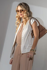 BLUSA TECIDO CETIM MILITAR