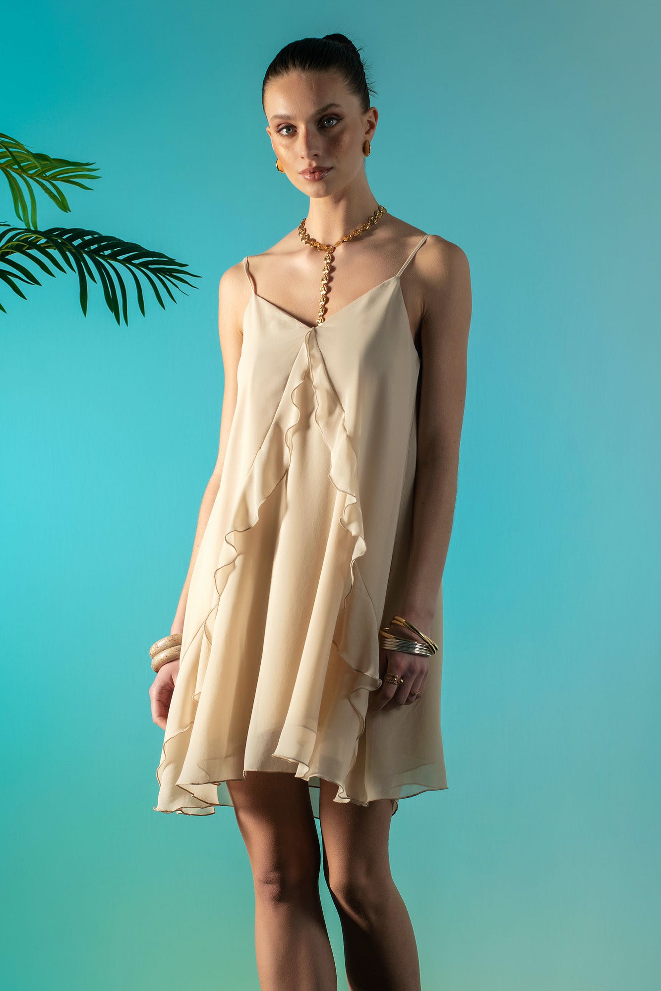 ROBE EN TISSU GEORGETTE