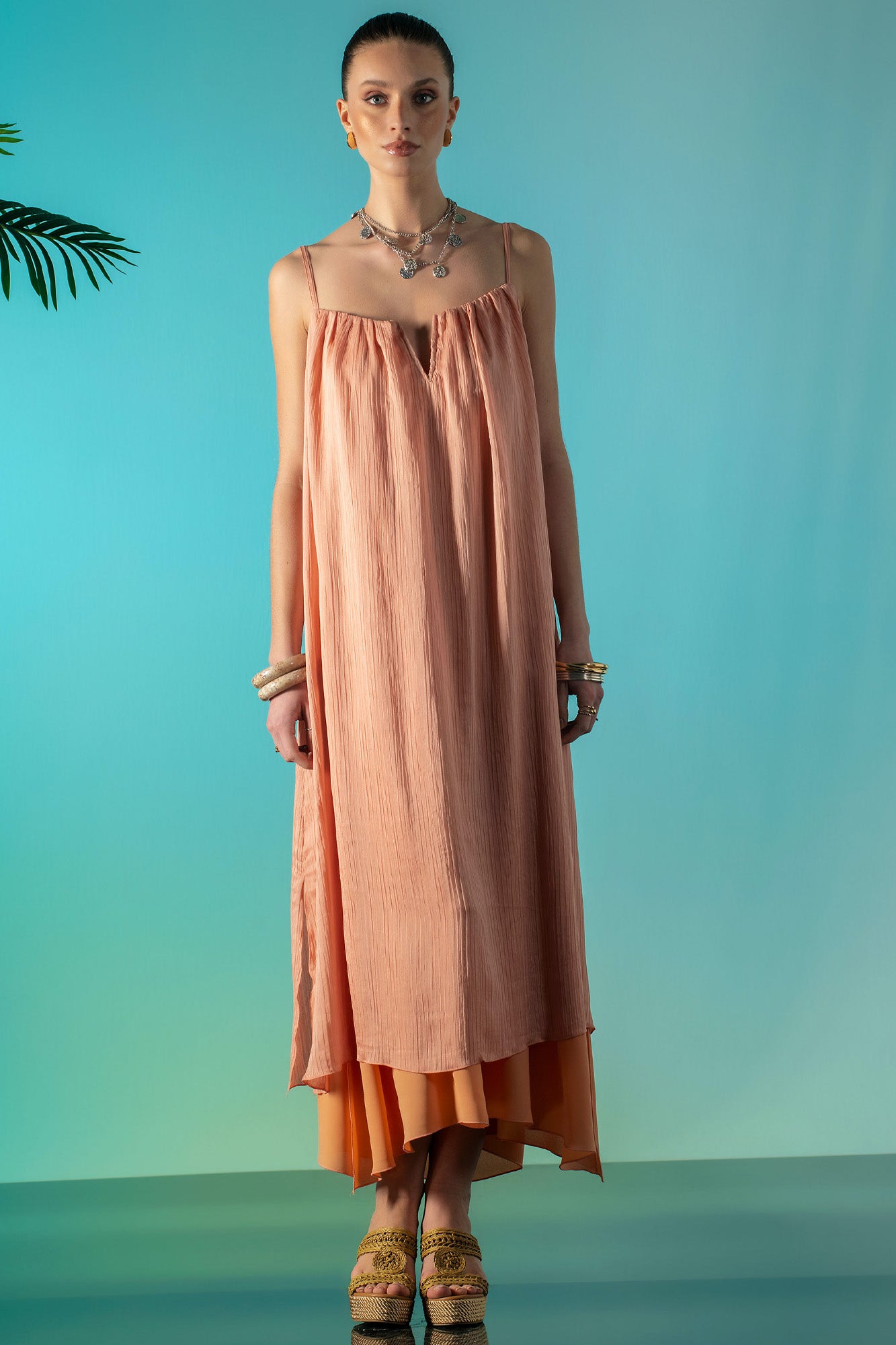 ROBE EN TISSU GEORGETTE