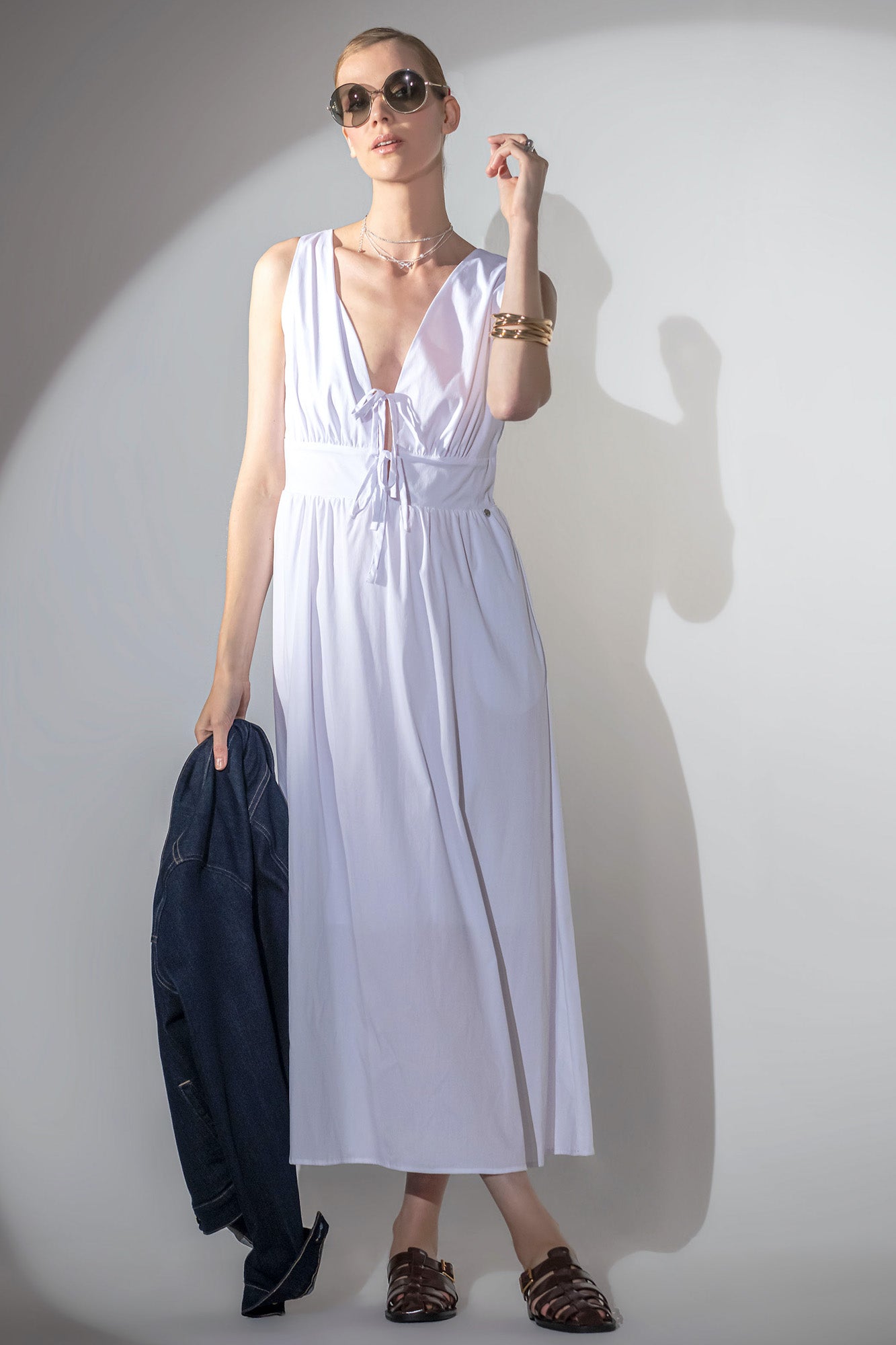 ROBE EN TISSU POPLINE