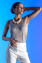 METTALLIC MESH TANK TOP