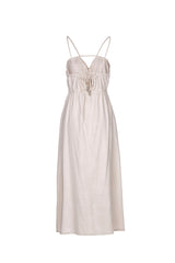 LINEN MIDI DRESS