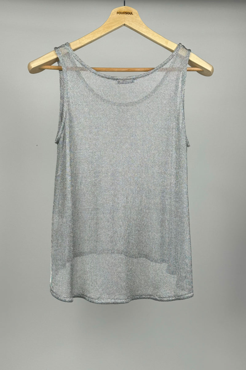 METTALLIC MESH TANK TOP