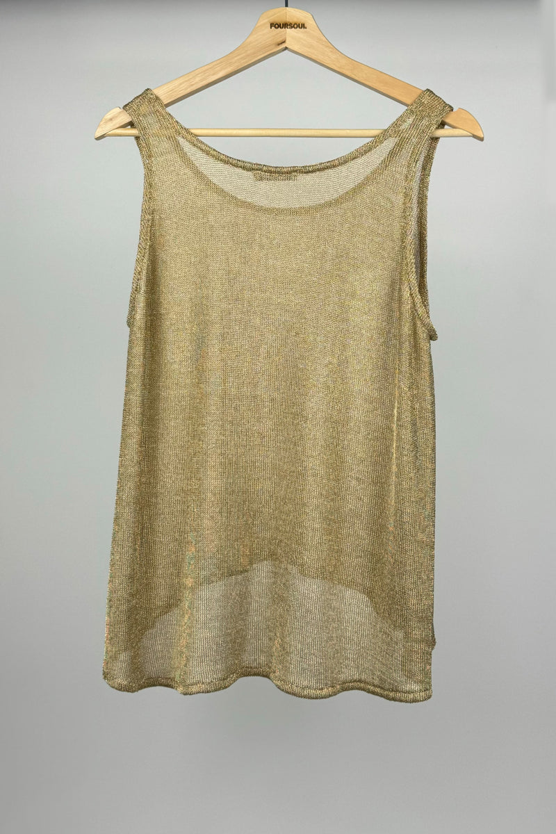 METTALLIC MESH TANK TOP