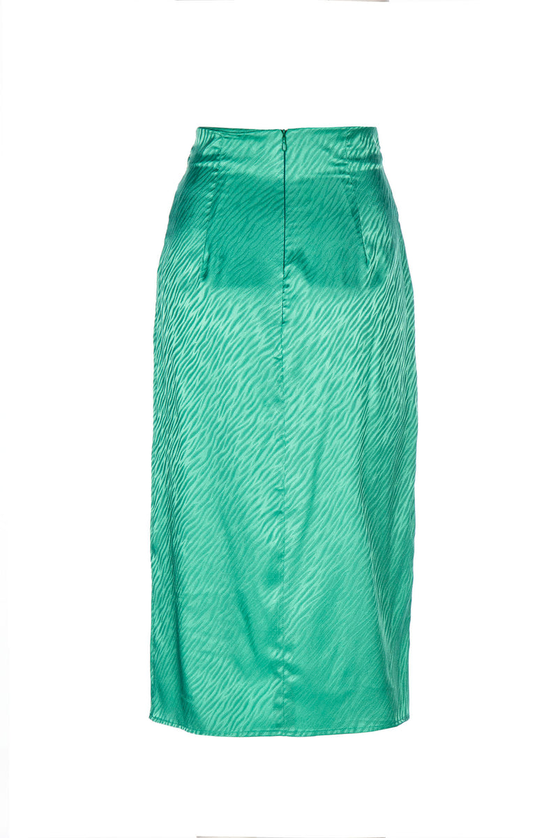 JACQUARD SATIN SKIRT