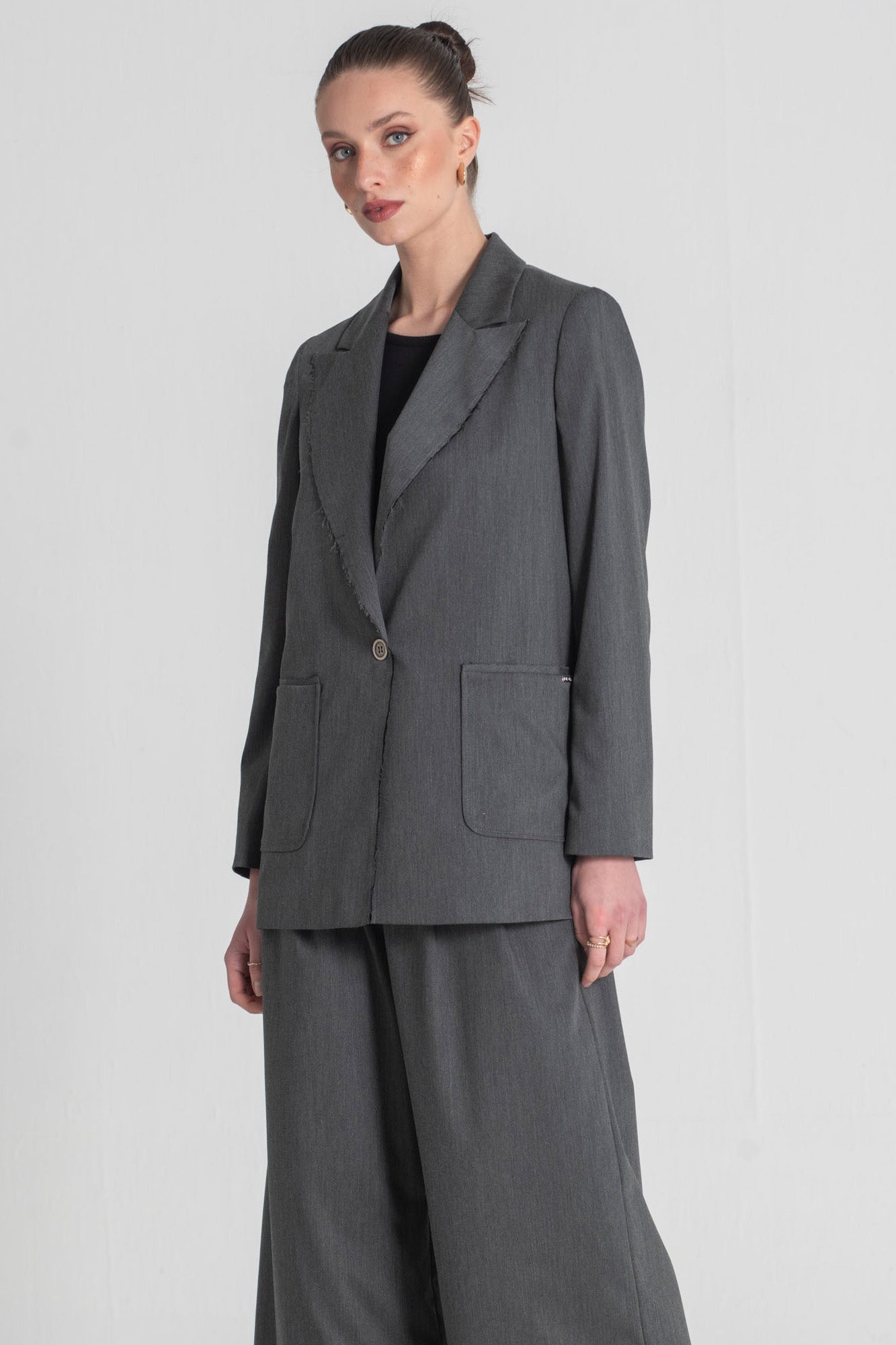 BLAZER EN TISSU AVEC TRANSFERT