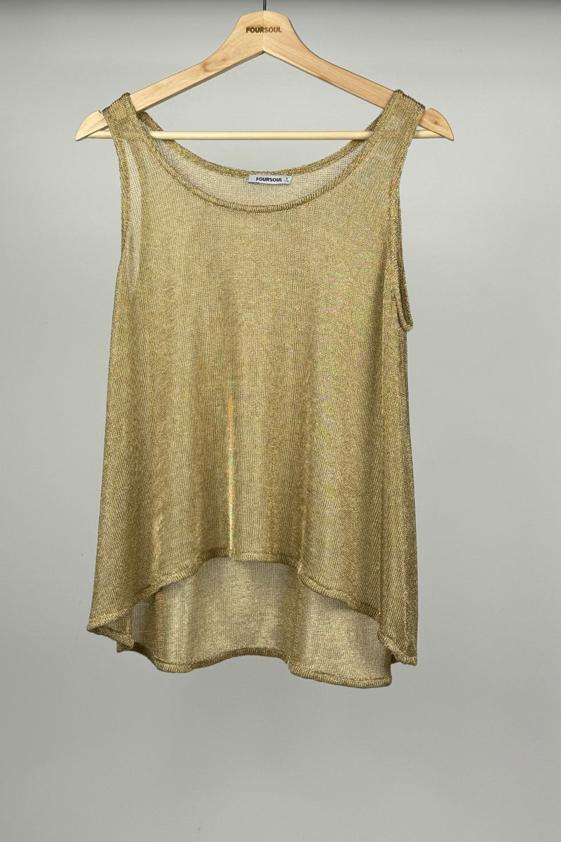 METTALLIC MESH TANK TOP