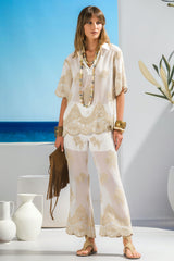 PANTALON À PANTALONS ÉCLABOUSSURES AU CROCHET