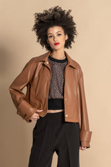 FAUX LEATHER JACKET