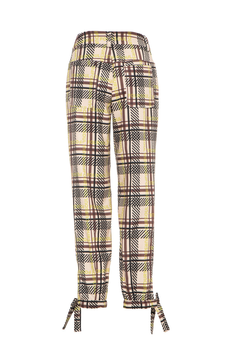 PRINTED CUFF PANTS