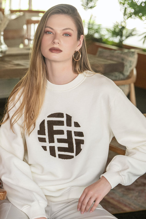 SWEAT MALHA DECOTE REDONDO