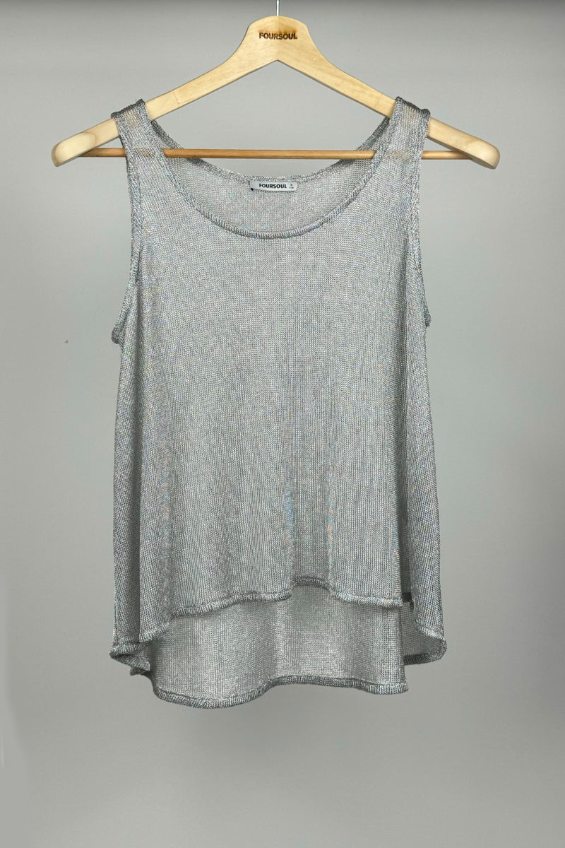 METTALLIC MESH TANK TOP