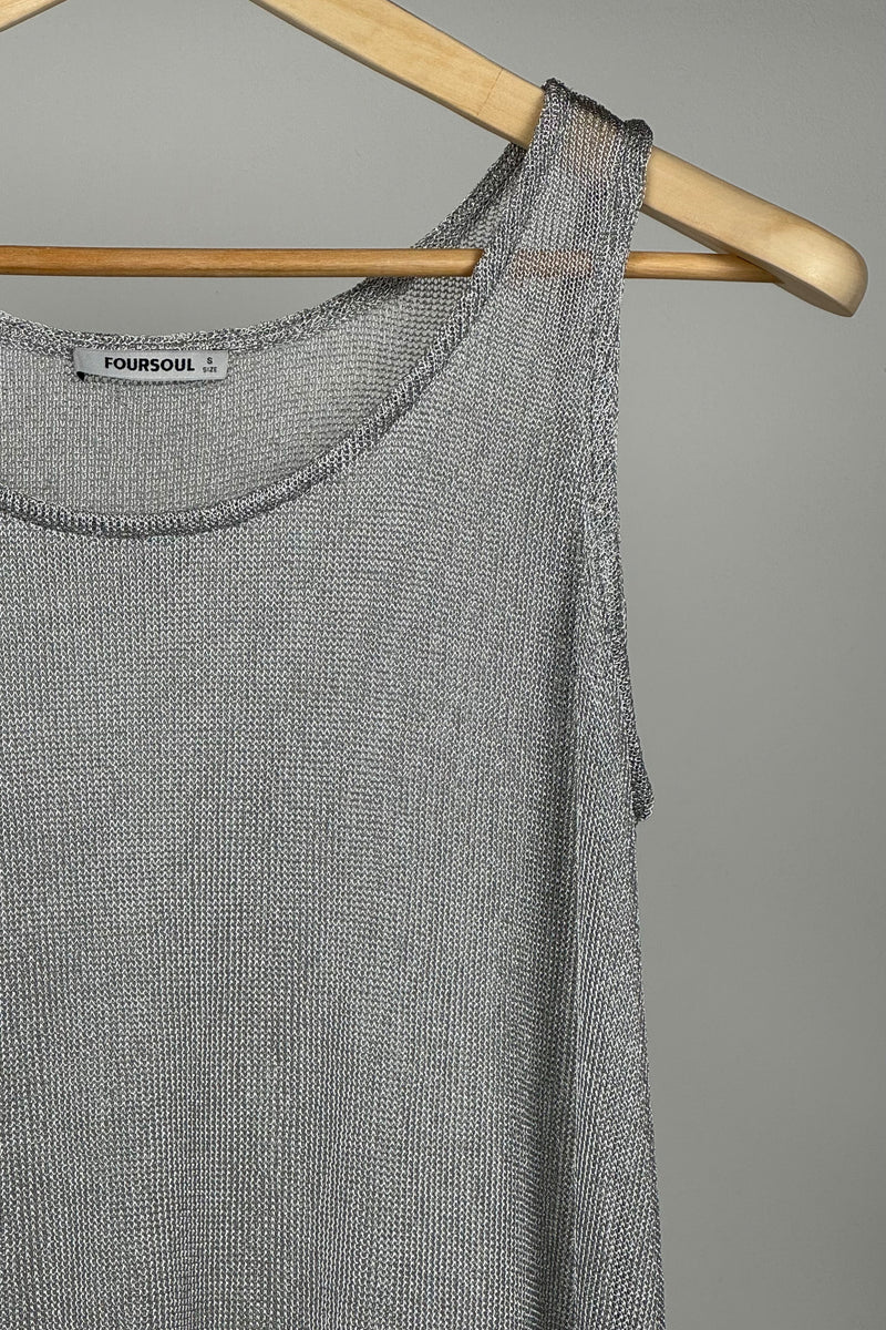 METTALLIC MESH TANK TOP