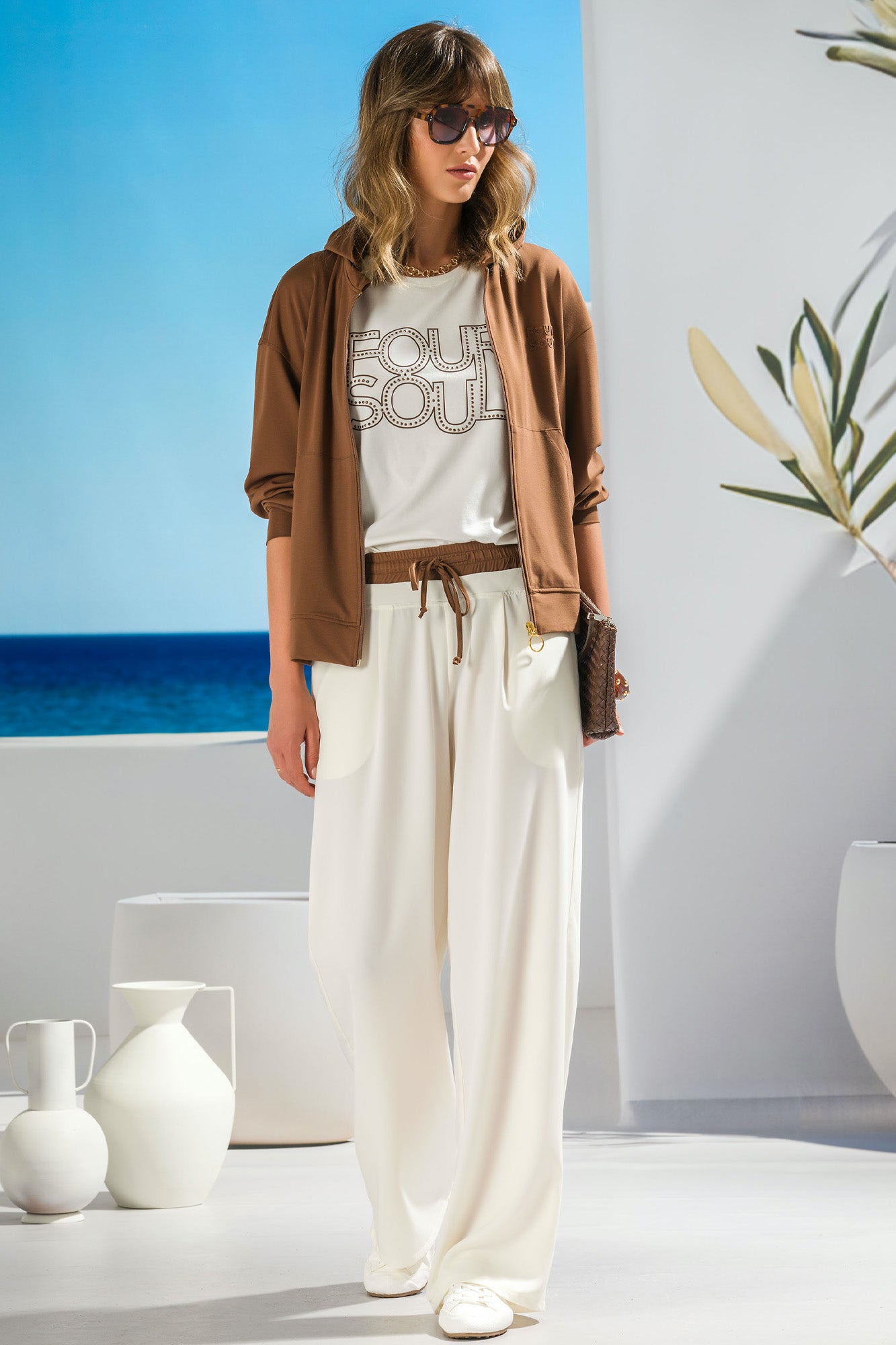 PANTALON À DOUBLE CEINTURE