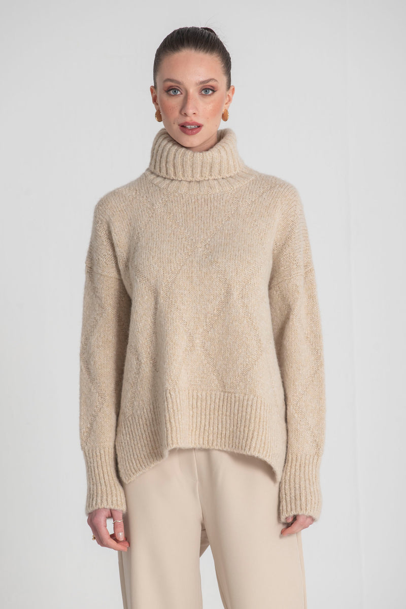 MALHA GOLA ALTA COM LUREX