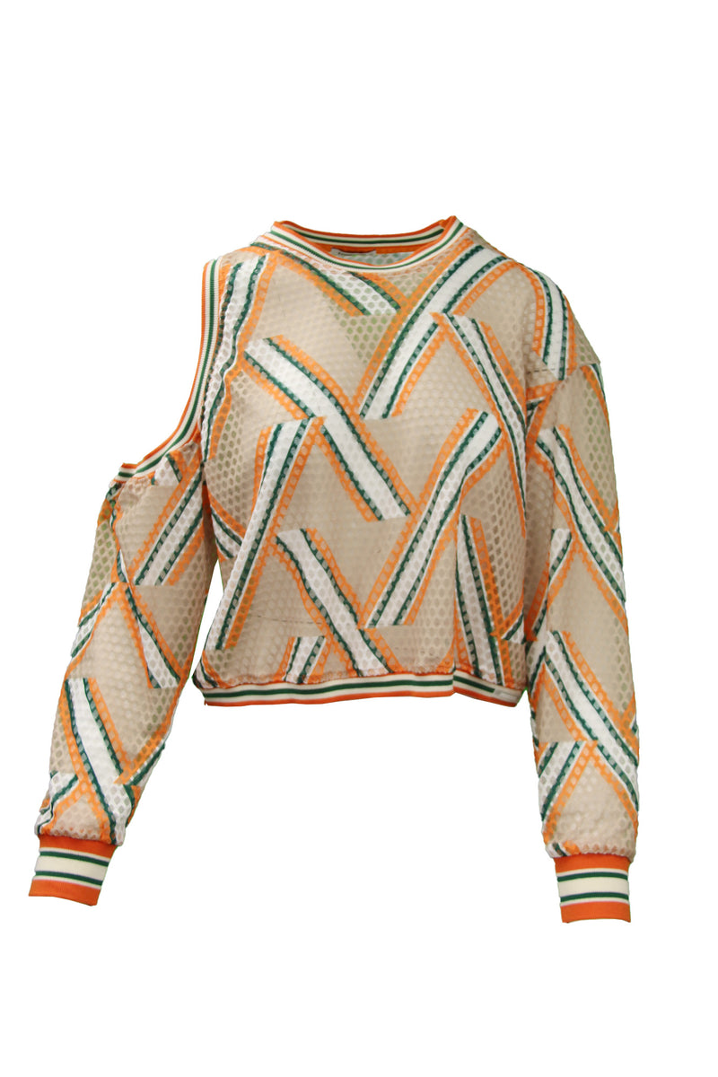 NET PRINTED SWEATSHIRT