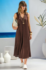 VESTIDO CETIM COM CONTRASTE