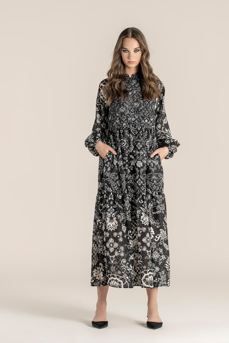 PRINTED LONG DRESS